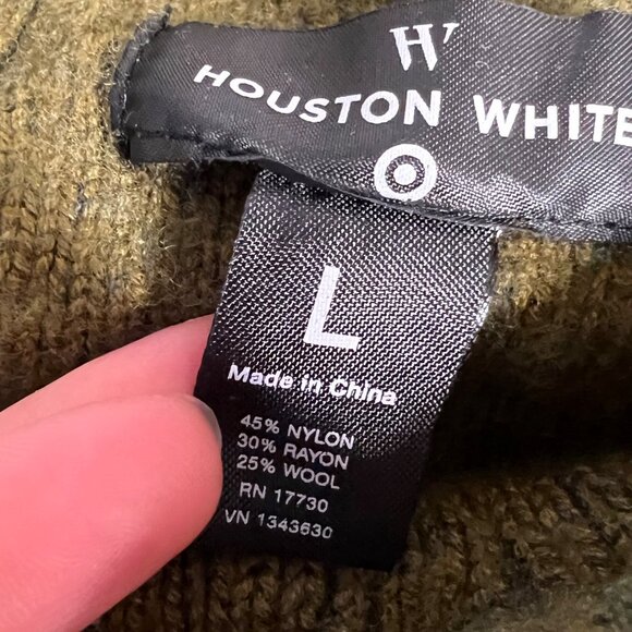 Green 3D Knit Sweater Academia Professor Teacher Indie Granola Men's Large - Picture 4 of 7